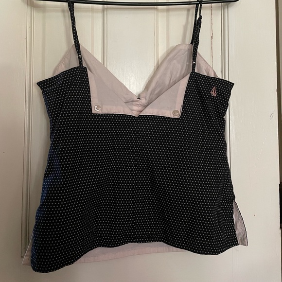 Volcom polka dot camisole. size M. cute buttons on the back. black & white 🖤🤍 - Picture 3 of 6